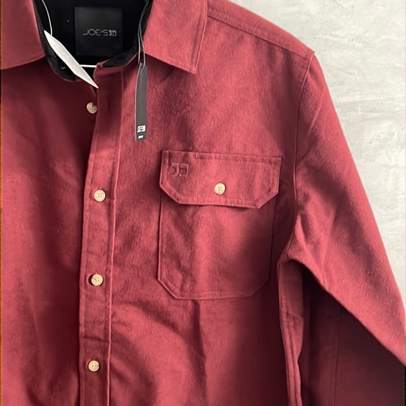 Mens Joe’s Jeans Flannel Button Down along Sleeves Shirt Size S NWT - Picture 2 of 8